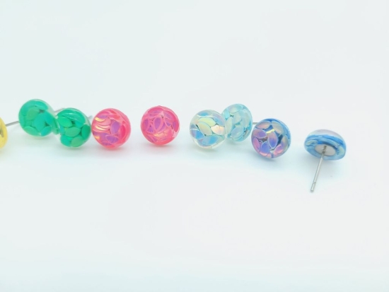 Preview: Mini Pailletten Ohrstecker